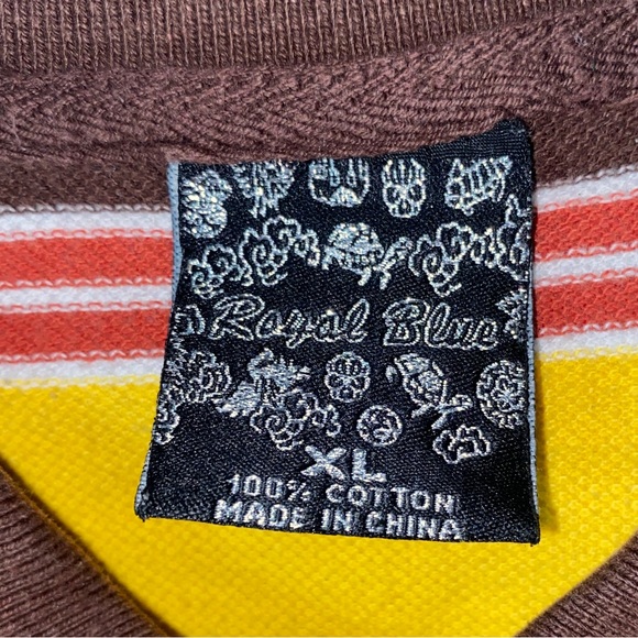 ROYAL BLUE Men’s Long Sleeve Polo Shirt, Size XL, Multicolored - Picture 4 of 4